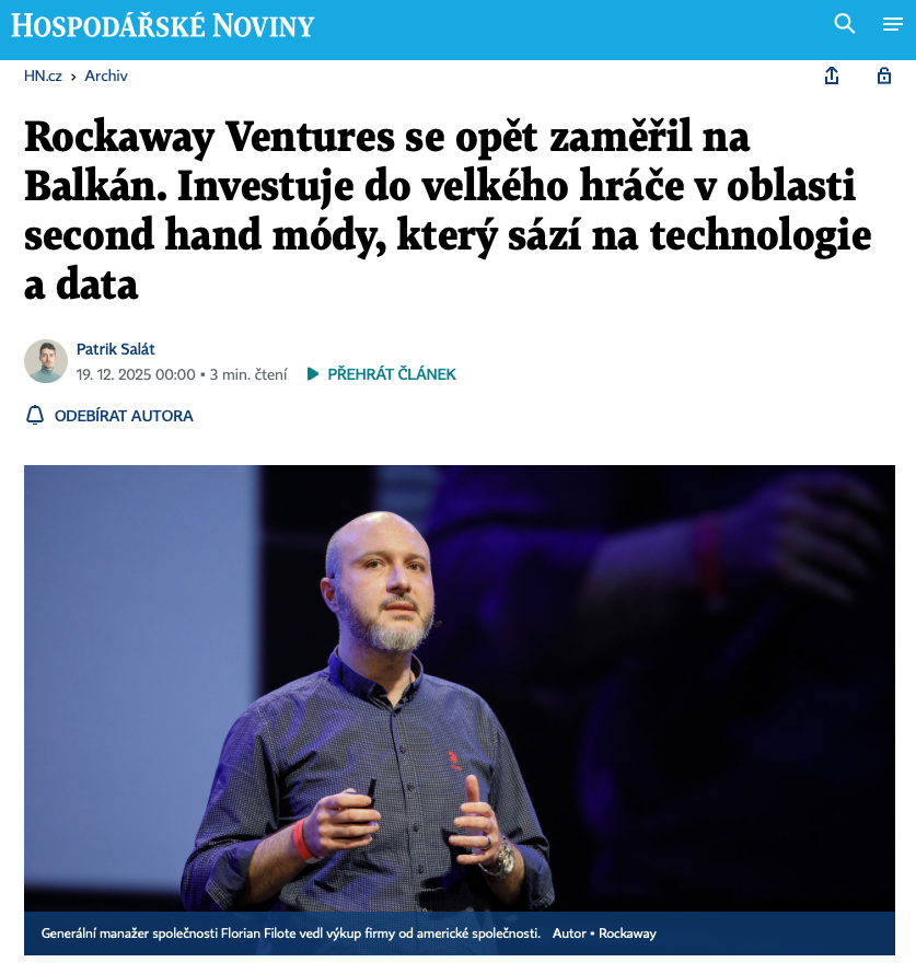 Rockaway Ventures investuje do Remixu, technologické platformy pro cirkulární módu
